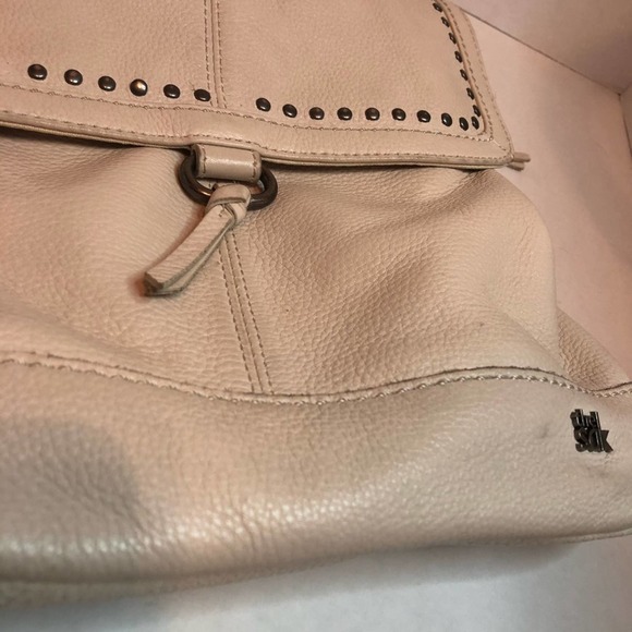 The Sak White Leather Backpack Studded Satchel Bag - Picture 3 of 9
